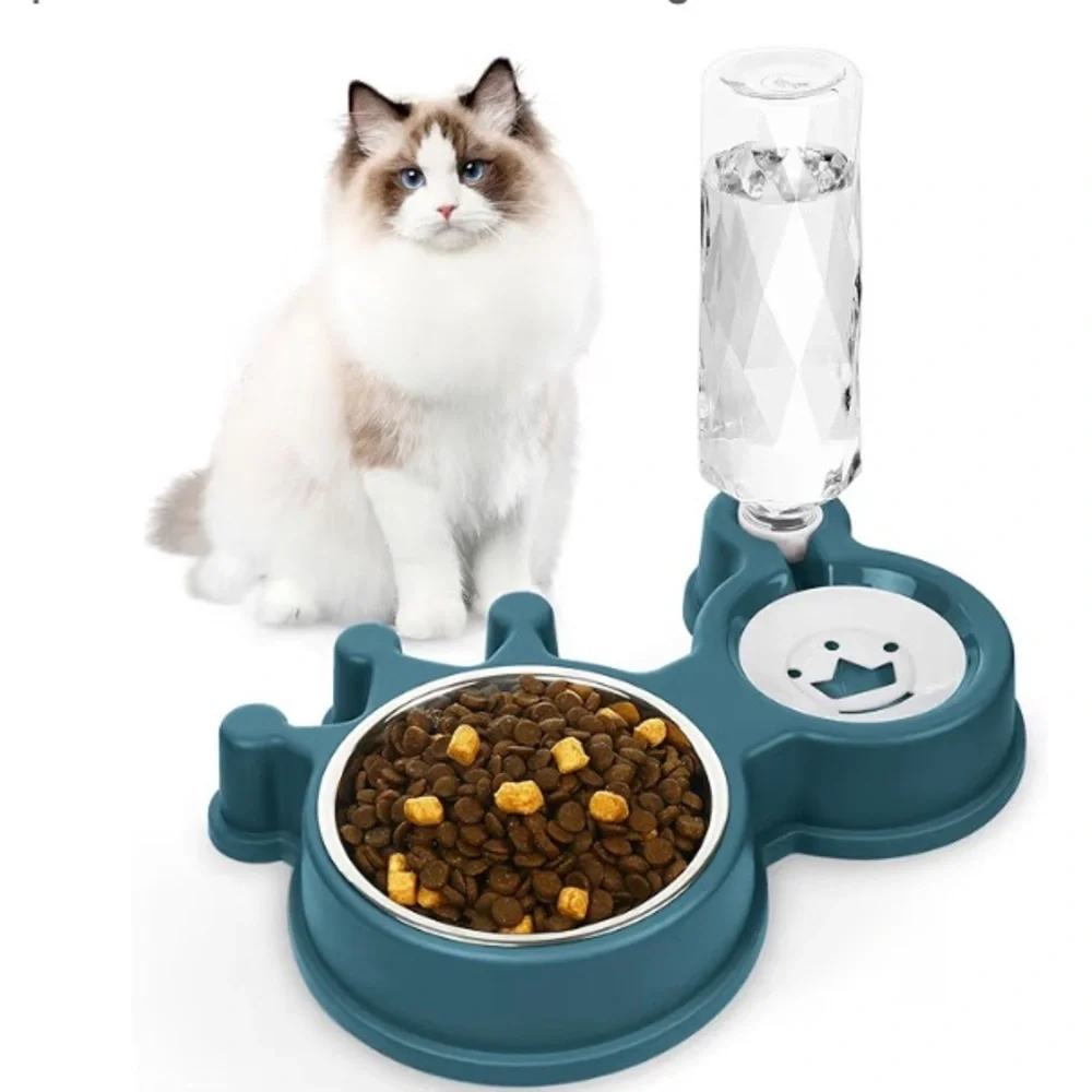 New Anyntuxi Blue 4.2 Cat/ Dog Food and Water Dispenser for Cats and Small Dogs
